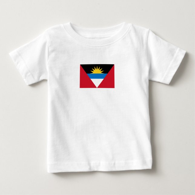 Camiseta De Bebé Bandera Patriótica de Antigua y Barbuda (Anverso)