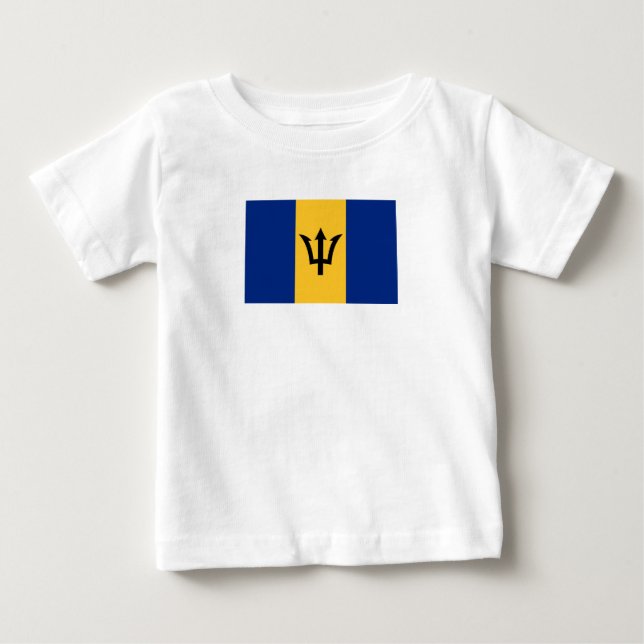 Camiseta De Bebé Bandera Patriótica de Barbados (Anverso)