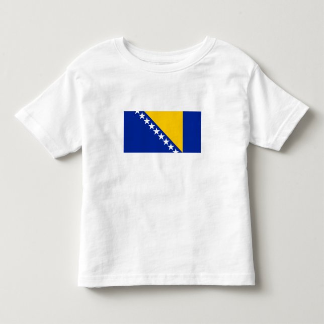 Camiseta De Bebé Bandera Patriótica de Bosnia Herzegovina (Anverso)