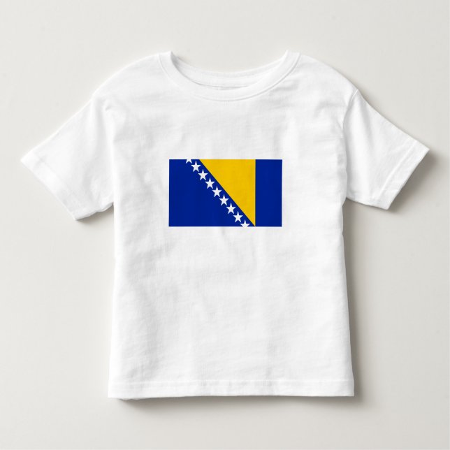 Camiseta De Bebé Bandera patriótica de Bosnia y Herzegovina (Anverso)