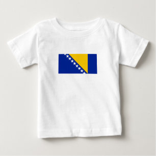 Camiseta De Bebé Bandera patriótica de Bosnia y Herzegovina
