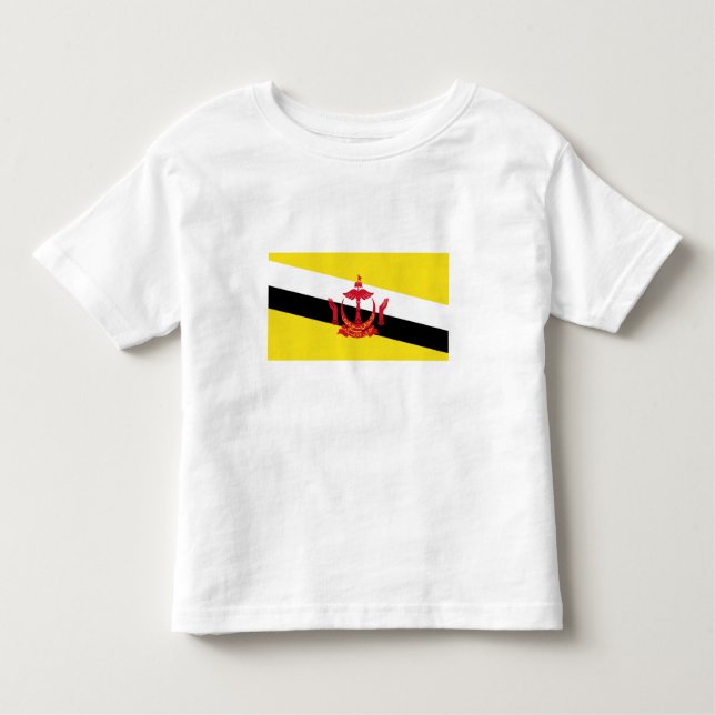 Camiseta De Bebé Bandera Patriótica De Brunei (Anverso)