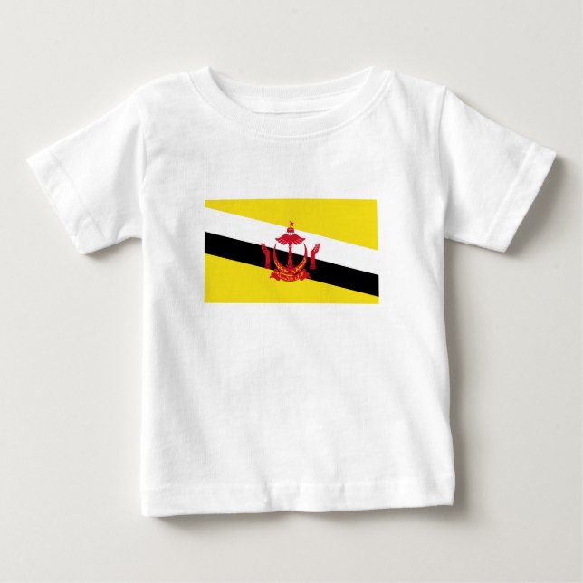 Camiseta De Bebé Bandera Patriótica De Brunei (Anverso)