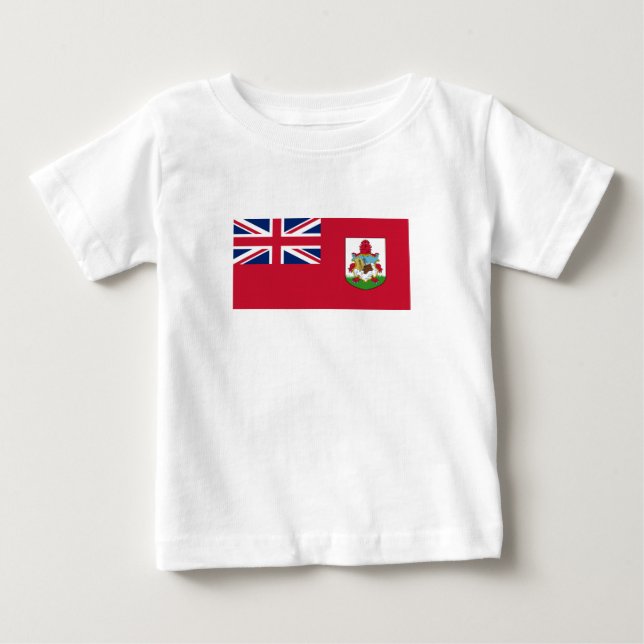 Camiseta De Bebé Bandera patriótica de las Bermudas (Anverso)