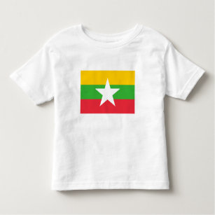 Camiseta De Bebé Bandera patriótica de Myanmar