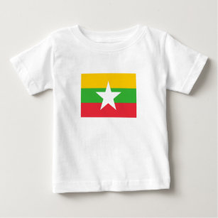 Camiseta De Bebé Bandera patriótica de Myanmar