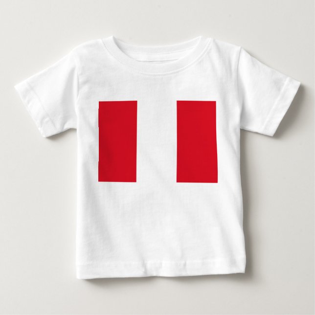 Camiseta De Bebé Bandera peruana (Perú) (Anverso)