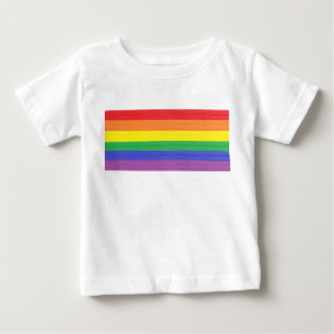 Camiseta De Bebé Bandera pintada del arco iris