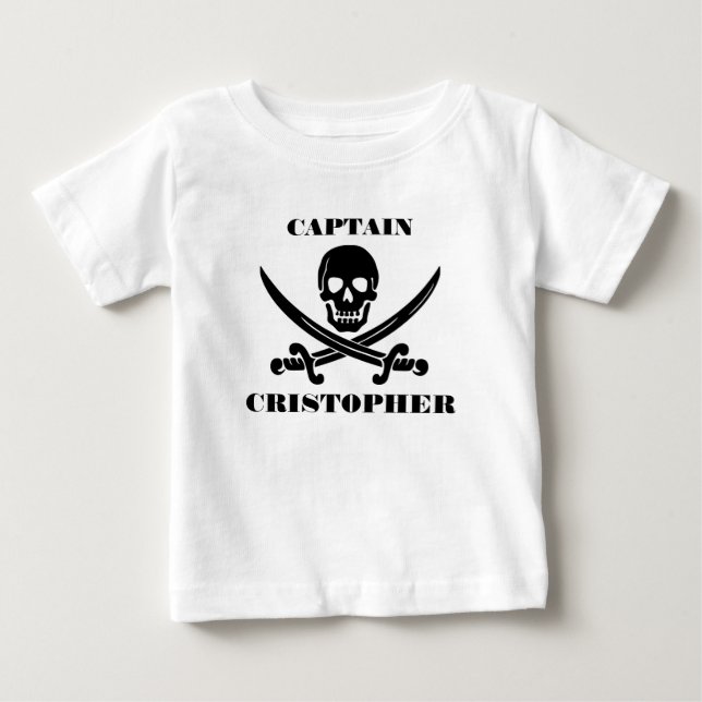Camiseta De Bebé Bandera pirata calavera (Anverso)