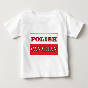 Camiseta De Bebé Bandera polaca canadiense