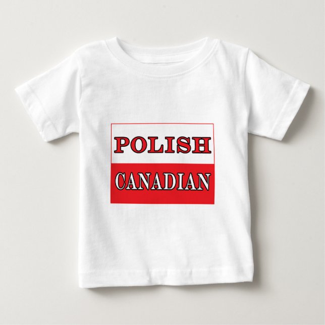 Camiseta De Bebé Bandera polaca canadiense (Anverso)