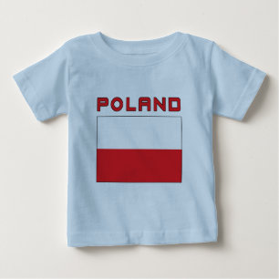 Camiseta De Bebé Bandera Polaca Con Polonia