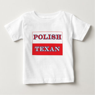 Camiseta De Bebé Bandera polaca texana polaca