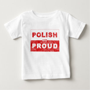 Camiseta De Bebé Bandera polaca y orgullosa