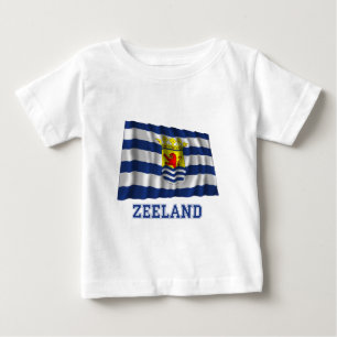 Camiseta De Bebé Bandera que agita de Zelanda con nombre