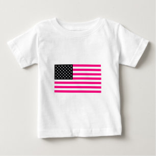Camiseta De Bebé bandera rosa estadounidense