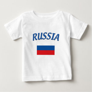 Camiseta De Bebé Bandera rusa
