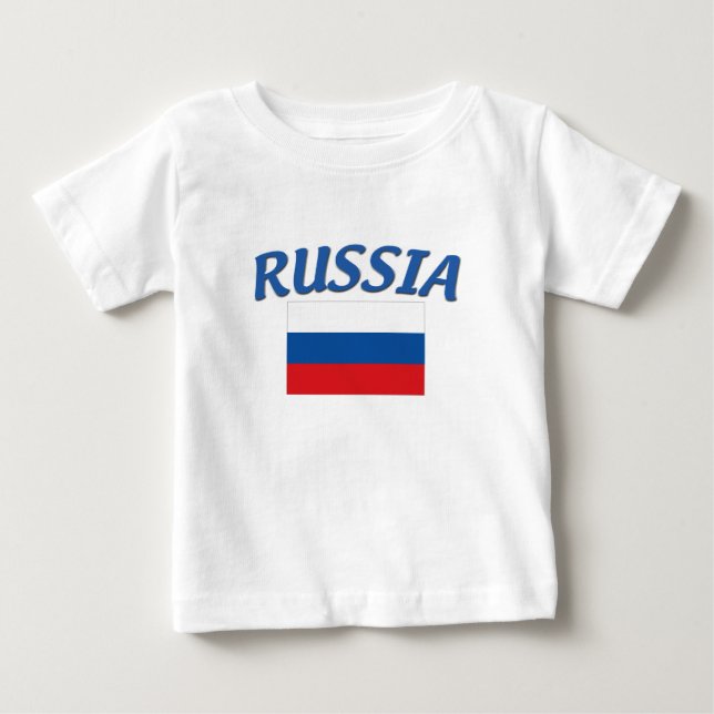 Camiseta De Bebé Bandera rusa (Anverso)