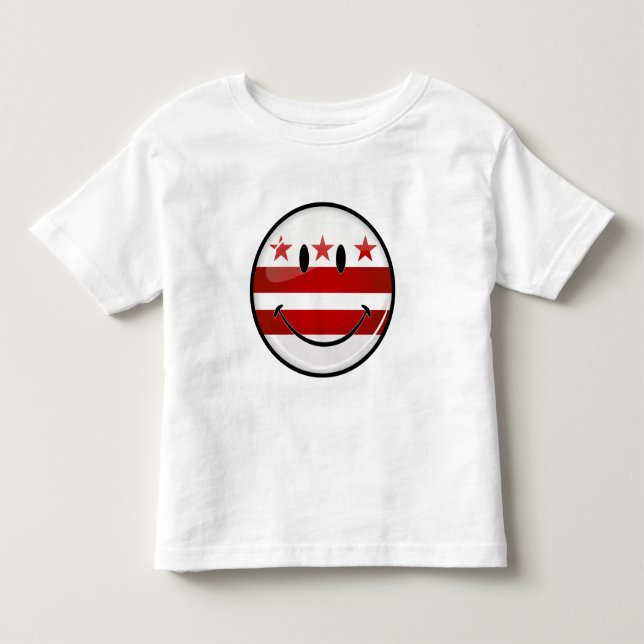 Camiseta De Bebé Bandera sonriente del Washington DC (Anverso)