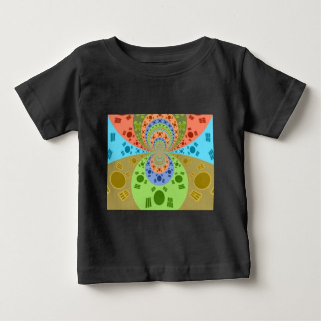 Camiseta De Bebé Bandera surcoreana inspira arte abstracto (Anverso)