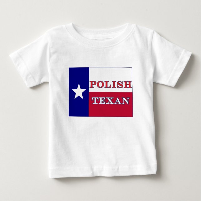Camiseta De Bebé Bandera texana polaca (Anverso)