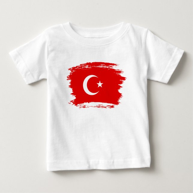 Camiseta De Bebé Bandera turca (Anverso)