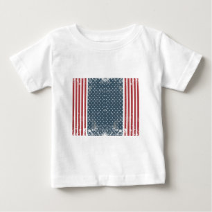 Camiseta De Bebé bandera vertical americana