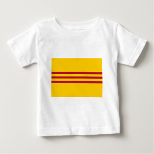 Camiseta De Bebé Bandera vietnamita del sur - đỏ del sọc de lo