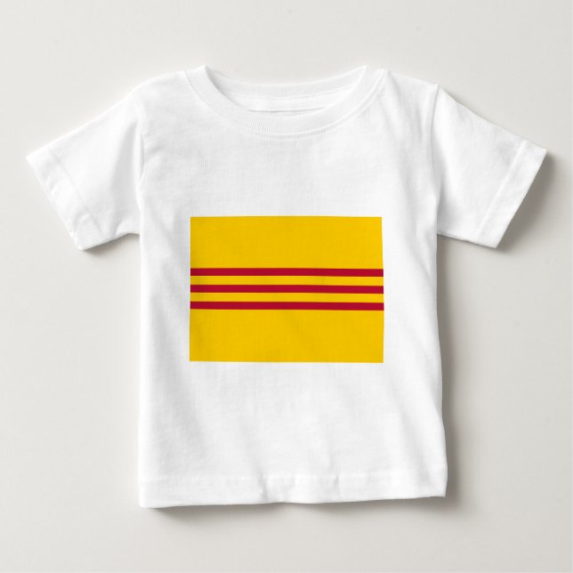 Camiseta De Bebé Bandera vietnamita del sur - đỏ del sọc de los (Anverso)
