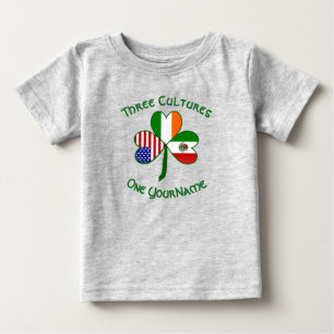 Camiseta De Bebé Banderas Irlandesas Americanas Mexicanas Trébol Tu
