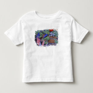 Camiseta De Bebé Banderas y flores en Philipsburg Montana