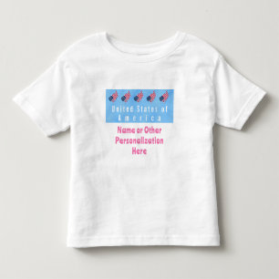 Camiseta De Bebé Banderas y mapas personalizados de los Estados Uni