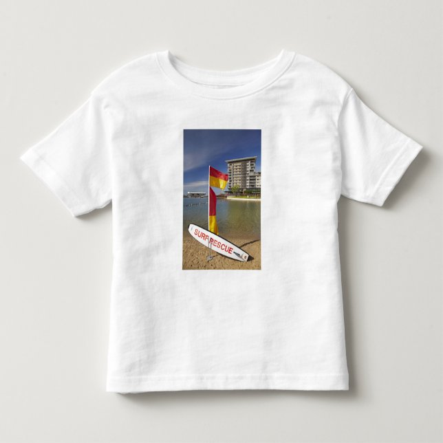 Camiseta De Bebé Banderas y tabla de rescate de surf (Anverso)