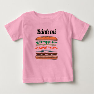 Camiseta De Bebé Banh Mi sándwich vietnamita baguette de pan francé