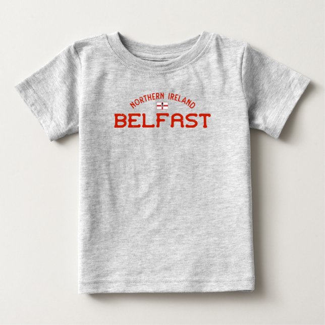 Camiseta De Bebé Banner del Ulster en Belfast Irlanda del Norte (Anverso)