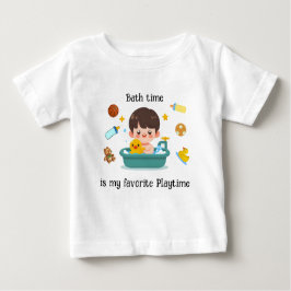 Camiseta De Bebé Baño de bebé con juguetes