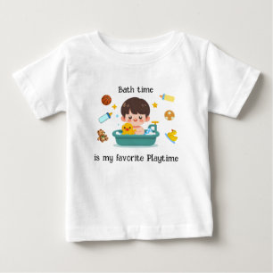 Camiseta De Bebé Baño de bebé con juguetes