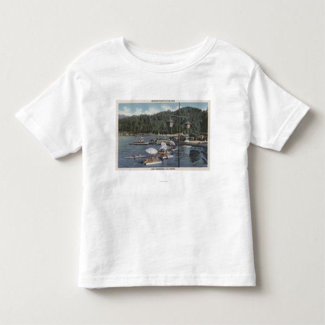 Camiseta De Bebé Baño de los flotadores, nadadores en ensenada (Anverso)