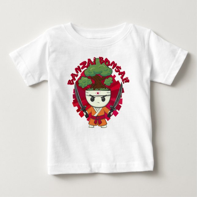 Camiseta De Bebé ¡Banzai Bonsai! (Anverso)
