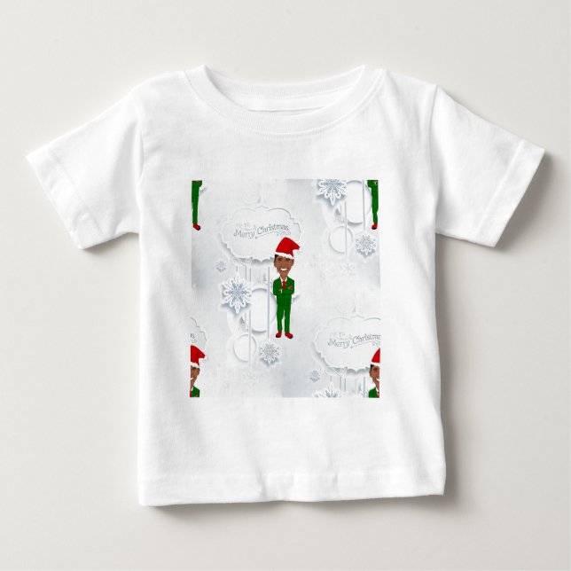 Camiseta De Bebé barack obama santa (Anverso)