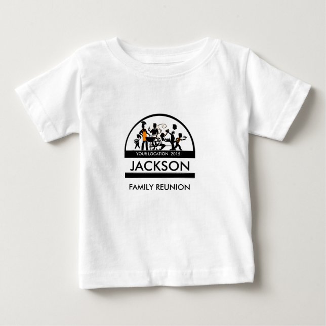 Camiseta De Bebé Barbacoa - Reunión (Grupo Silhoutte) (Anverso)