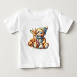 Camiseta De Bebé Bärchen und sein Rehkitz im Schnee