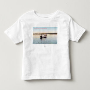 Camiseta De Bebé Barco de pesca esquimal en el río