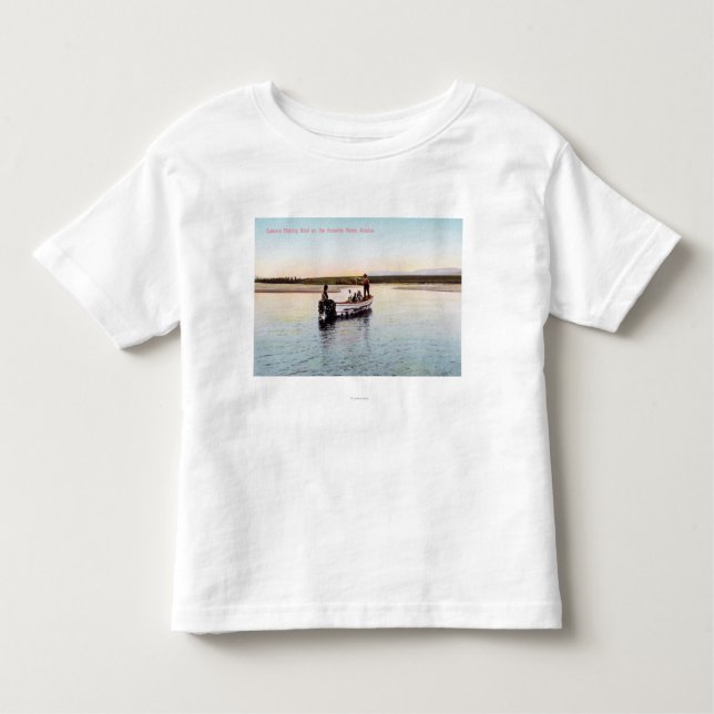Camiseta De Bebé Barco de pesca esquimal en el río (Anverso)