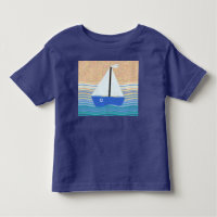 Barco de vela en olas del océano