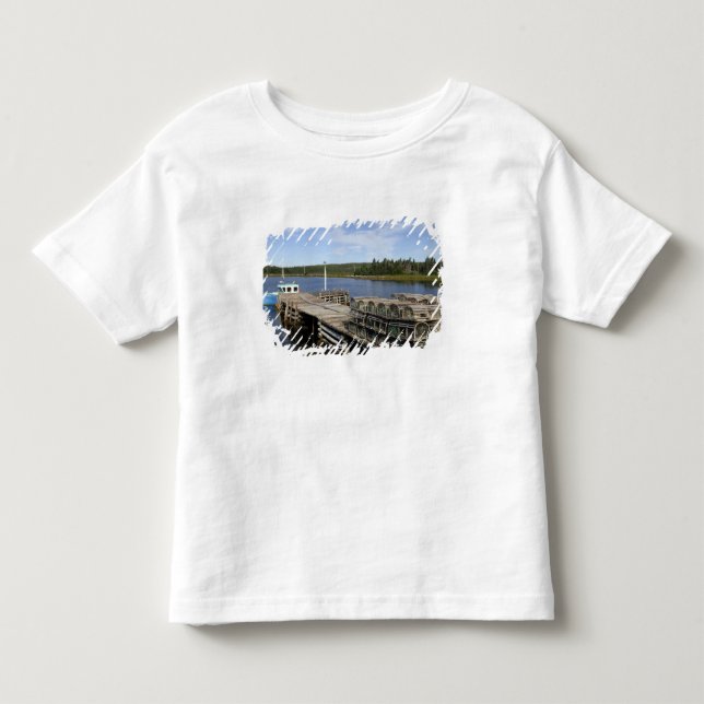 Camiseta De Bebé Barco Langostero, Mushaboom, Nueva Escocia, Canadá (Anverso)
