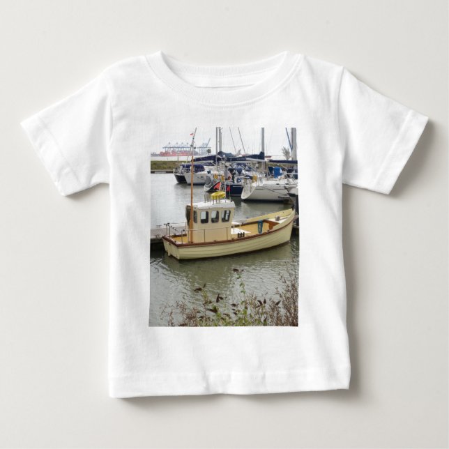 Camiseta De Bebé Barco moderno de estilo tradicional (Anverso)