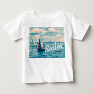 Camiseta De Bebé Barco pacífico baño marino Destino del destino