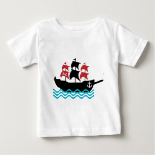 Camiseta De Bebé Barco pirata