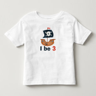Camiseta De Bebé Barco Pirata Cumpleaños Personalizado